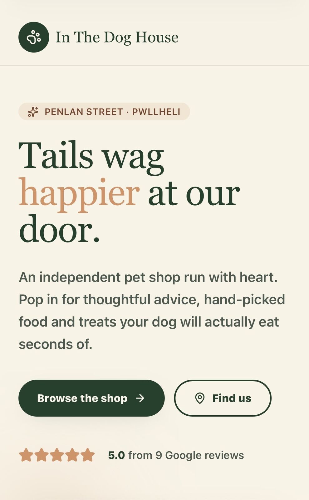 In The Dog House website preview 1