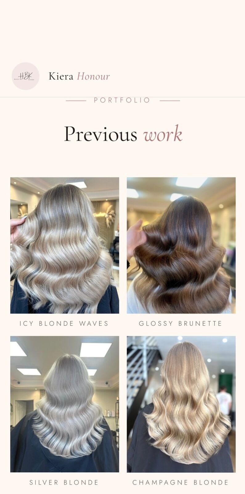 Hair by Kiera website preview 2